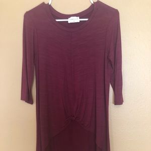 Hi low Tunic w/knotted waist